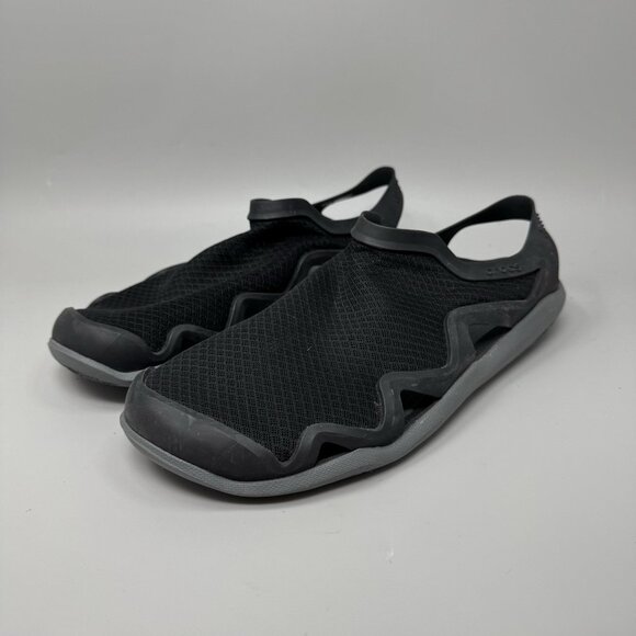 Crocs Swiftwater Mesh Wave Black Sandals Slides Water Boat Beach Shoes Men’s 12 main image 6